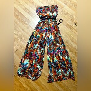 Multicolor Chevron pant Jumpsuit Women’s small